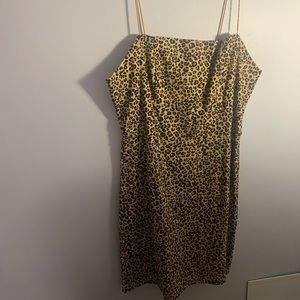Cheetah print mini dress